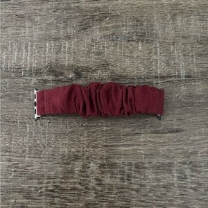 NWOT Burgundy Apple Watch Scrunchie Band